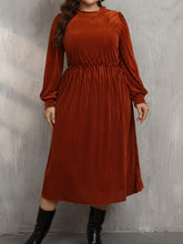 Load image into Gallery viewer, Mella Neck Long Sleeve Midi Dress
