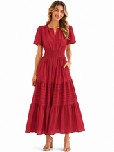 Load image into Gallery viewer, Marley Short Sleeve Tiered Midi Dress
