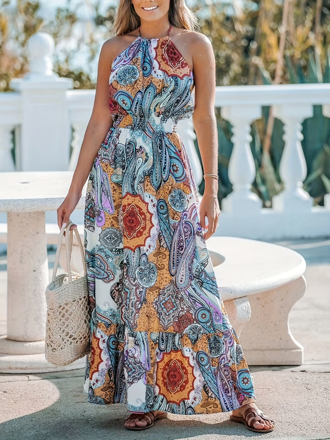 Krista Halter Neck Maxi Dress