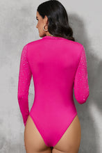 Load image into Gallery viewer, Rhinestone Embellished Long Sleeve Bodysuit
