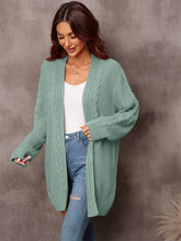 Load image into Gallery viewer, Angel Wings Warm Fall Mixed Knit Open Front Longline Cardigan
