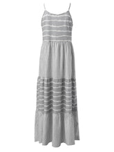Load image into Gallery viewer, Tiered Striped Sleeveless Cami Dress
