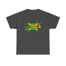 Load image into Gallery viewer, Jamaica Retro Pop Art Tee - Bold Green &amp; Gold Island Graphic Shirt
