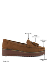 Load image into Gallery viewer, Daiki Platform Lug Sole Tassel Loafers
