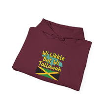 Load image into Gallery viewer, Jamaican Pride Hoodie – “Wi Likkle But Wi Tallawah” Flag Design
