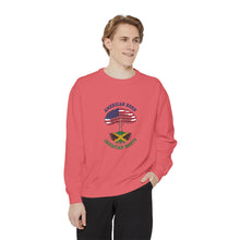 Load image into Gallery viewer, American Born Jamaican Roots Sweatshirt — Patriotic Jamaica Flag Crewneck
