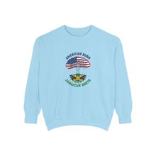 Load image into Gallery viewer, American Born Jamaican Roots Sweatshirt — Patriotic Jamaica Flag Crewneck
