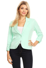 Load image into Gallery viewer, Mel Solid waist length blazer
