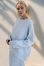 Load image into Gallery viewer, Round Neck Dropped Shoulder Sweater
