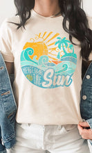 Load image into Gallery viewer, Vintage Here Comes the Sun Beach Graphic Tee
