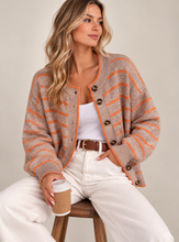 Load image into Gallery viewer, Fallon Striped Button-Down Knit Cardigan
