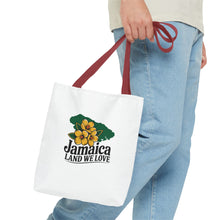Load image into Gallery viewer, Jamaica Land We Love Tote Bag — Floral Island Map Beach Market Tote

