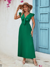 Load image into Gallery viewer, Taylor  V-Neck Pleated Dress
