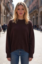 Load image into Gallery viewer, Round Neck Dropped Shoulder Sweater
