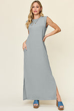 Load image into Gallery viewer, Texture Mock Neck Sleeveless Maxi Dress
