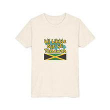 Load image into Gallery viewer, Youth Tee - "Wi Likkle But Wi Tallawah" Jamaican Flag Kids Shirt
