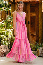 Load image into Gallery viewer, Pink Surplice Maxi Cami Dress
