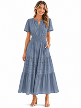 Load image into Gallery viewer, Marley Short Sleeve Tiered Midi Dress
