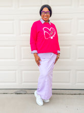 Load image into Gallery viewer, Stethoscope Heart Nurse Sweater
