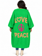 Load image into Gallery viewer, Rhonda Letter Dropped Shoulder Long Sleeve Cardigan
