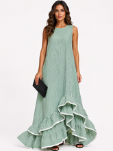Load image into Gallery viewer, Sara Striped Ruffle Hem Maxi Dress
