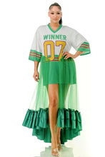 Load image into Gallery viewer, Jasmine Plus Size Jersey Top Ruffle Hem Panel Dress
