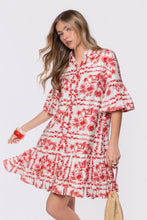 Load image into Gallery viewer, Lola White Red Dress
