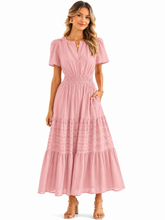 Load image into Gallery viewer, Marley Short Sleeve Tiered Midi Dress
