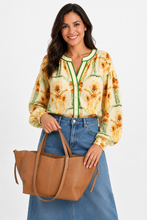 Load image into Gallery viewer, Maggie Floral Print V Neck Long Sleeve Shirt
