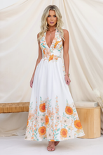 Load image into Gallery viewer, Floral Print Halter Neck Maxi Dress
