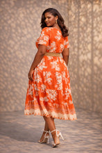 Load image into Gallery viewer, Sunset Bloom Midi Dress
