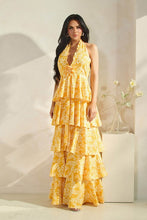 Load image into Gallery viewer, Haley Halter Neck Tiered Maxi Dress
