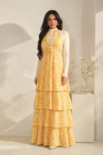 Load image into Gallery viewer, Haley Halter Neck Tiered Maxi Dress

