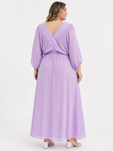 Load image into Gallery viewer, Sasha Plus Size Swiss Dot V-Neck Midi Dress

