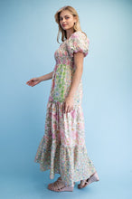 Load image into Gallery viewer, Lilly Mixed Print Smocked Midi Dress
