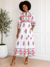 Load image into Gallery viewer, Floral Mandarin Maxi Dress
