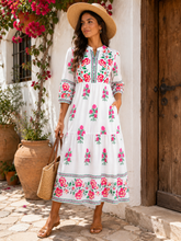 Load image into Gallery viewer, Floral Mandarin Maxi Dress
