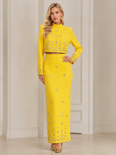 Load image into Gallery viewer, Kayla Rhinestone Maxi Skirt Set
