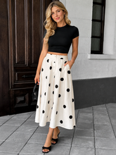 Load image into Gallery viewer, Krista Polka Dot Button Front Maxi Skirt

