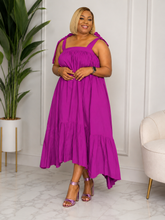 Load image into Gallery viewer, Mesha Plus Size Suspender Maxi Dress

