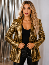 Load image into Gallery viewer, Festive Season Sequin Blazer
