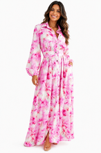 Load image into Gallery viewer, Kira Long Sleeve Maxi Shirt Dress
