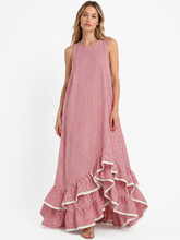 Load image into Gallery viewer, Sara Striped Ruffle Hem Maxi Dress
