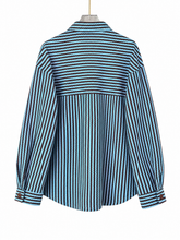 Load image into Gallery viewer, Melody Striped Button-Down Casual Shirt

