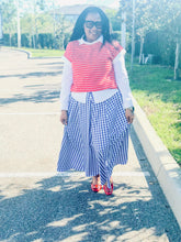 Load image into Gallery viewer, Contrast Trim Cap Sleeve Stripe Tee -RW
