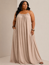 Load image into Gallery viewer, Carmen Spaghetti Strap Flowy Maxi Dress
