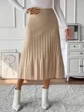 Load image into Gallery viewer, Perfee Pleated Midi Sweater Skirt
