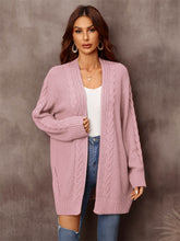 Load image into Gallery viewer, Angel Wings Warm Fall Mixed Knit Open Front Longline Cardigan
