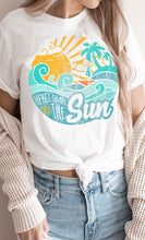 Load image into Gallery viewer, Vintage Here Comes the Sun Beach Graphic Tee
