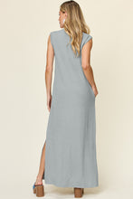 Load image into Gallery viewer, Texture Mock Neck Sleeveless Maxi Dress
